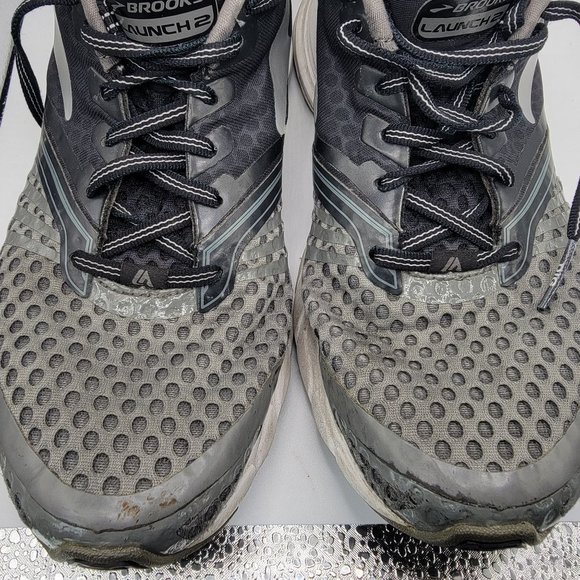 Brooks Launch 2 Mens 8 Running Training Shoes 1101881 D002 Gray Black - Picture 12 of 12